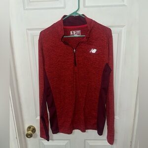 New Balance Red Quarter-Zip Pullover